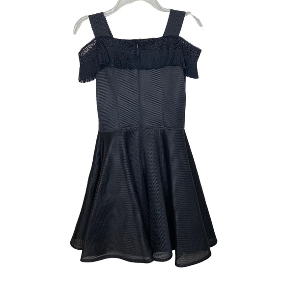 David Charles Black Label Fringe Cold Shoulder Dress - Picture 2 of 5